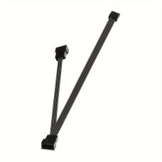 Кабель-удлинитель вентилятора материнской платы Zennova 4pin 1 до 2 Black