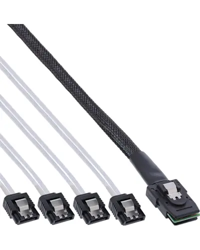 Кабель InLine SAS  To 1x Mini-SAS to 4x SATA 100cm Cable (27620B)