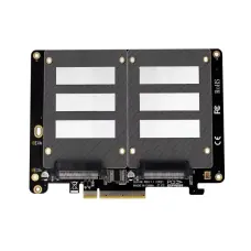 Адаптер JEYI PCIe 4.0 to 2x U.2 NVMe Adapter Card x4/x8/x16 (2U2X8 / 2U2-X8)