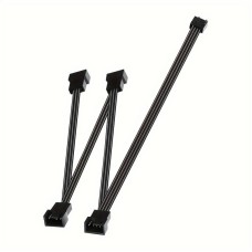 Кабель-удлинитель вентилятора материнской платы Zennova 4pin 1 до 4 Black