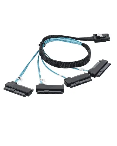 Кабель RAID контроллера MiniSas to 4 Sata/SAS, Raid Card to HDD (SF-091-0.5M)