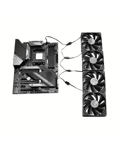 Кабель-подовжувач вентилятора материнської плати Zennova 4pin 1 до 4 White