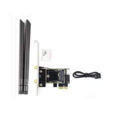 Комплект WiFi антенны 8Dbi 20cm Black + PCIe x1 Card new