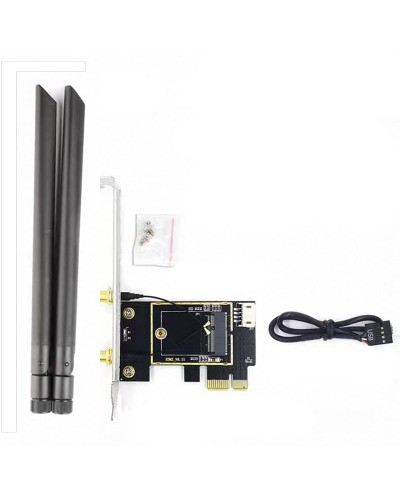 Комплект WiFi антенны 8Dbi 20cm Black + PCIe x1 Card