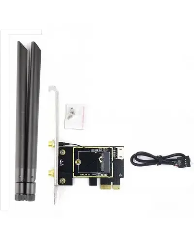 Комплект WiFi антенны 8Dbi 20cm Black + PCIe x1 Card