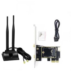 Комплект WiFi антенны 8Dbi 20cm Black с удлиннителем + PCIe x1 Card new
