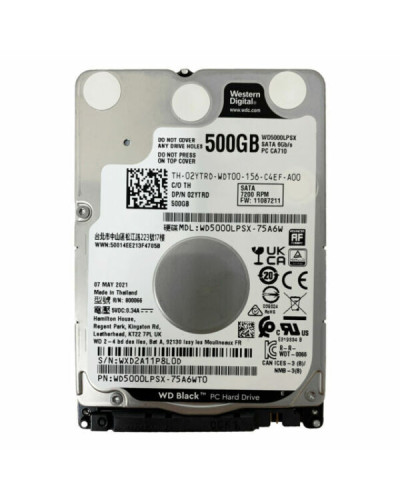 Жесткий диск Western Digital Black 500Gb 7200 об/мин 6 Gbit/s (WD10JPVX)