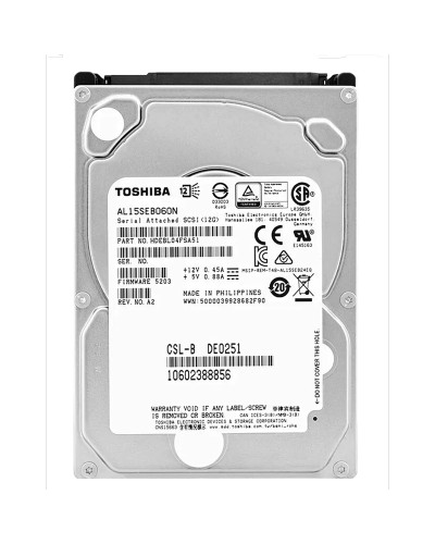 Жесткий диск Toshiba 600Gb 10500 об/хв SAS 6 Gbit/s (AL15SEB060N)