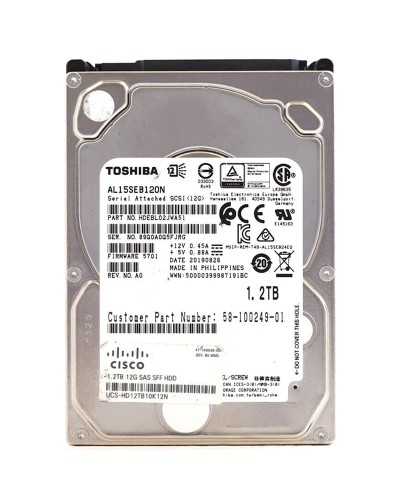 Жорсткий диск Toshiba AL15SE 1.2Tb 10000 об/хв SAS 12 Gbit/s 2.5"(AL15SEB120N)
