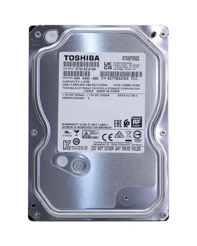 Жорсткий диск Toshiba 1Tb 7200об/хв SATA 3 (DT01ACA100)