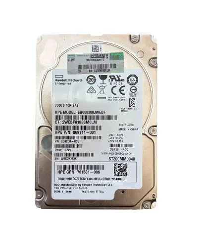 Жорсткий диск HPE Seagate Exos OEM 10E300 300GB 10K SAS 12Gb/s 2.5" Enterprise (ST300MM0048)