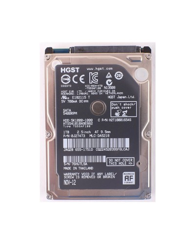 Жесткий диск HGST Travelstar 5K1000 1Tb 5400 об/хв 6 Gbit/s (HTS541010A9E662)