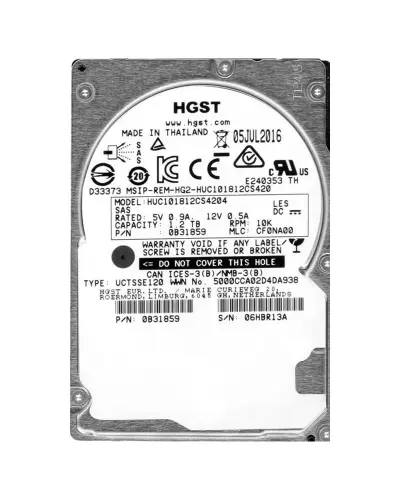 Жесткий диск HGST Ultrastar C10K1800 1.2Tb SAS 12 Gbit/s 2.5"(HUC101812CS4204)