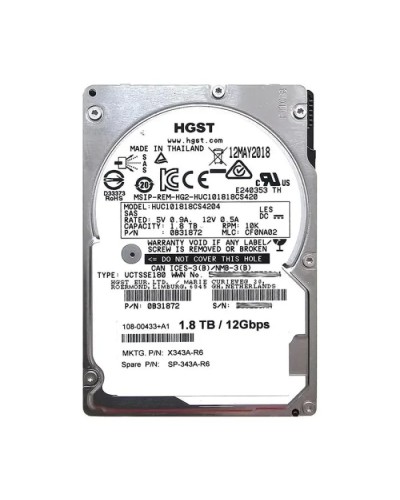 Жорсткий диск HGST Ultrastar C10K1800 10K 1.8Tb 6G SAS 2.5 (HUC101818CS4204)