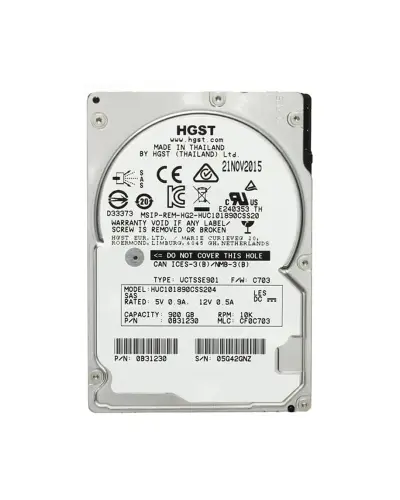 Жесткий диск HGST Ultrastar C10K1800 900Gb 10000 об/мин SAS 12 Gbit/s (HUC101890CSS204)