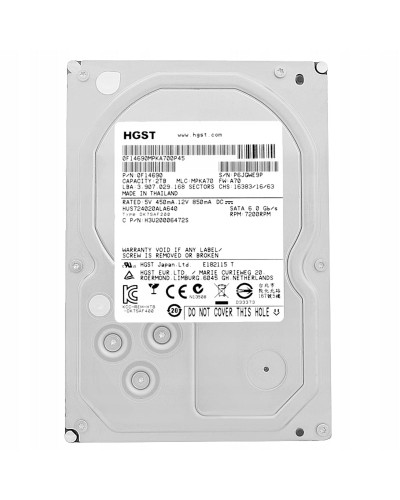 Жесткий диск HGST Ultrastar 7K4000 2Tb 7200 об/мин (HUS724020ALA640 / 0F19451)
