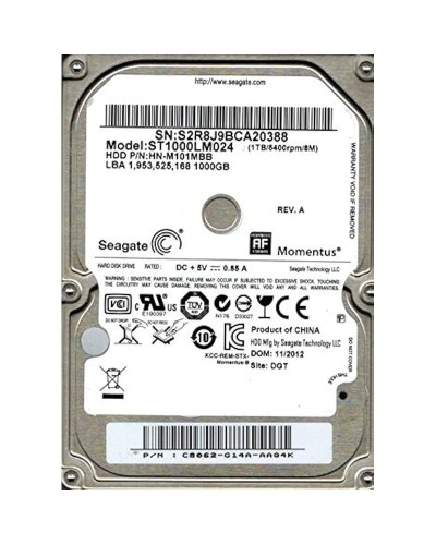 Жесткий диск Seagate Momentus 1Tb 5400 об/хв 6 Gbit/s (ST1000LM024)
