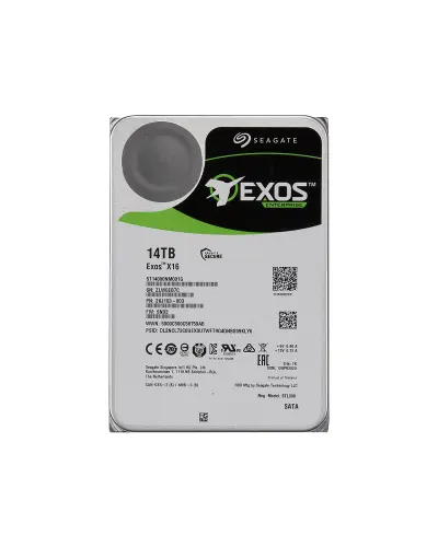 Жесткий диск Seagate Exos X16 14Tb 7200 об/хв SATA 6 Gbit/s (ST14000NM001G)