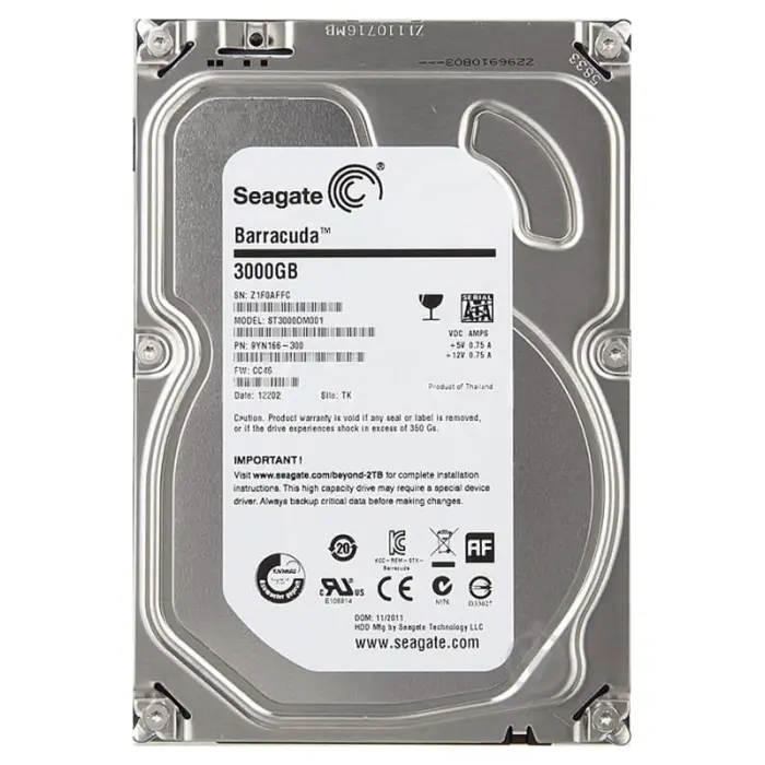 Жесткий диск Seagate BarraCuda 3Tb 7200об/мин SATA 3.5