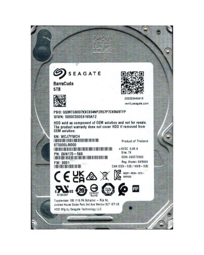 Жесткий диск Seagate 5Tb 5400 об/мин 6 Gbit/s (ST5000LM000)