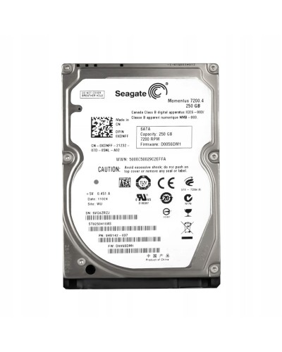 Жорсткий диск Seagate Momentus 250Gb 7200 об/хв 3 Gbit/s SATA (ST9250410AS)