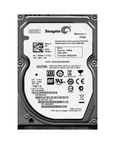 Жесткий диск Seagate Momentus 7200.5 750Gb 7200 об/мин 6 Gbit/s (ST9750420AS)