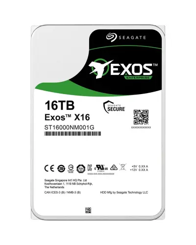 Жесткий диск Seagate Exos X16 16Tb 7200 об/хв SATA 3.5 (ST16000NM001G) 