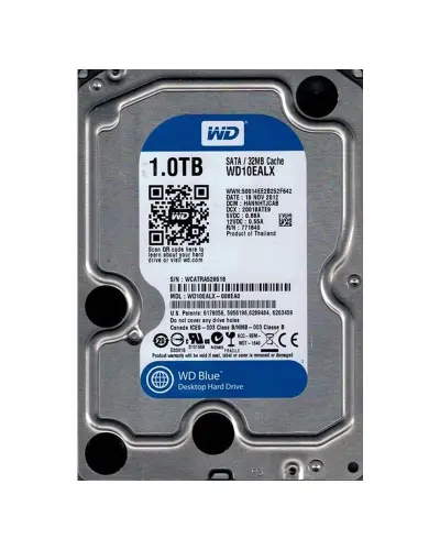 Жорсткий диск Western Digital Blue 1Tb 7200об/хв SATA 3.5 (WD10EALX)