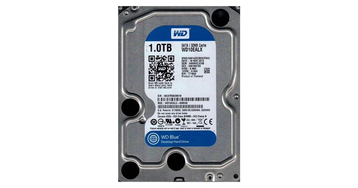Жесткий диск Western Digital Blue 1Tb 7200об/мин SATA 3.5