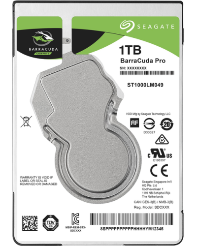 Жесткий диск Seagate BarraCuda 1Tb 7200 об/мин 6 Gbit/s (ST1000LM049)
