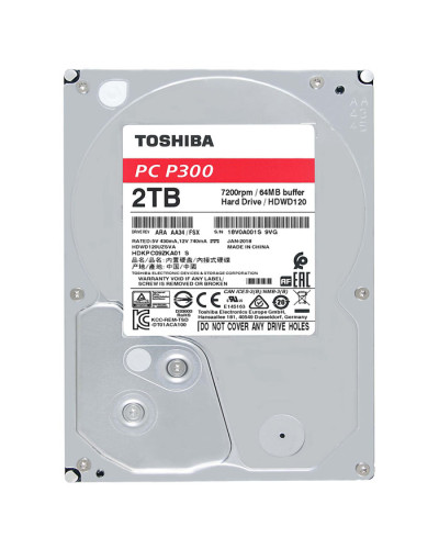 Жесткий диск Toshiba P300 2Tb 7200об/мин SATA 3 (HDWD120UZSVA)