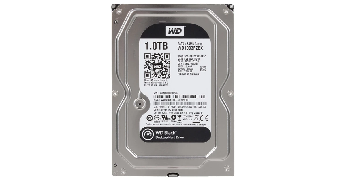 Жорсткий диск Western Digital Black 1Tb 7200об/хв SATA 3.5