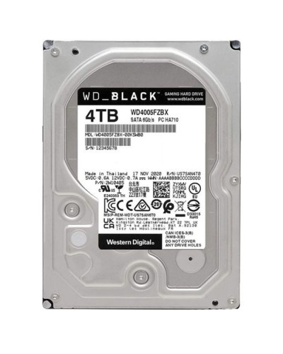 Жорсткий диск Western Digital Black 4TB Performance 7200об/хв SATA 6 (WD4005FZBX)