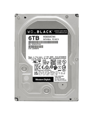 Жесткий диск Western Digital Black 6TB Performance 7200об/мин SATA 6 (WD6003FZBX)