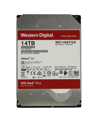 Жесткий диск Western Digital NAS Red 14Tb 7200об/мин SATA 3 (WD140EFAX)