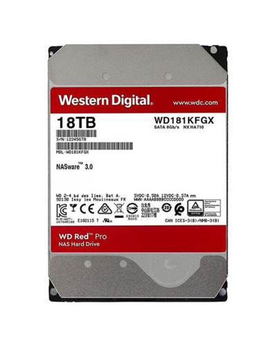 Жорсткий диск Western Digital NAS Red 18Tb 7200об/хв SATA 3 (WD180EFAX)