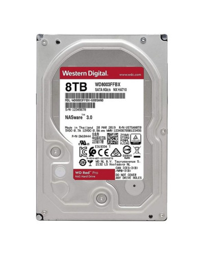 Жорсткий диск Western Digital NAS Red 8Tb 5400об/хв SATA 3 (WD80EFAX)