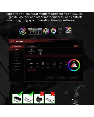 Контролер ALLOYSEED 3-pin ARGB и вентиляторів 4-pin PWM Black Контролер ALLOYSEED 3-pin ARGB и вентиляторів 4-pin PWM Black