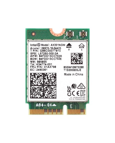 Мережева карта Intel AX201NGW (Wi-Fi+Bluetooth адаптер)