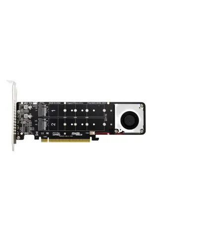 Адаптер NVME PCIe x16 to 4 х M.2 M-key NVME (PH44PLUS)