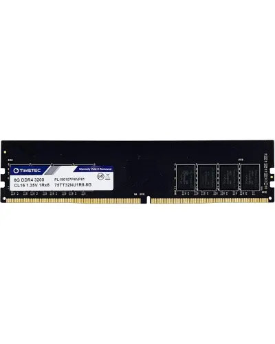 Оперативна пам'ять Timetec 8GB DDR4 3200MHz PC4-25600 (75TT32NU1R8-8G) UDIMM Non-ECC Unbuffered