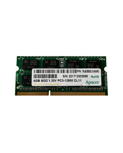Оперативна пам'ять Apacer 4Gb DDR3-1600 PC3-12800S (76.B382G.C4G0C) SODIMM Non-ECC Small Outline