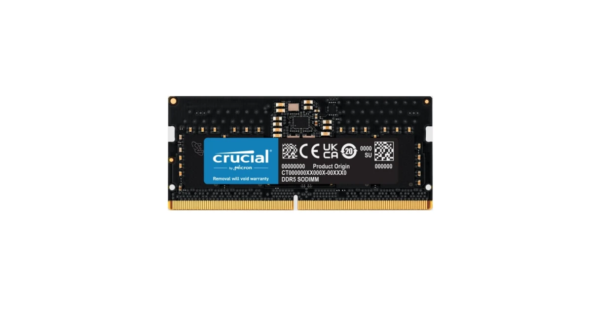 メモリー Crucial DDR5-5600 32GB(2x16GB) Crucial 32GB (2x 16GB) DDR5 5600MHz SODIMM Laptop Memory