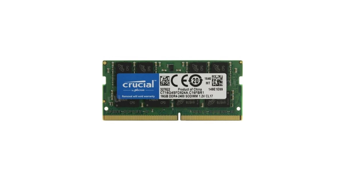 Оперативна пам'ять Crucial 16Gb DDR4-2400 PC4-19200 (CT16G4SFD824A
