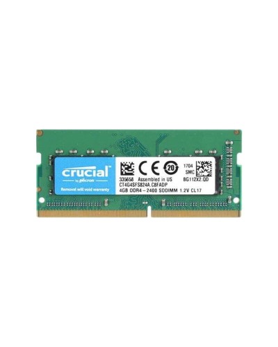 Оперативная память Crucial 4Gb DDR4-2400 PC4-19200 (CT4G4SFS824A) SODIMM Non-ECC Small Outline