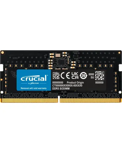 Оперативная память Crucial 8Gb DDR5-4800 PC5-38400 (CT8G48C40S5) SODIMM non-ECC Small Outline