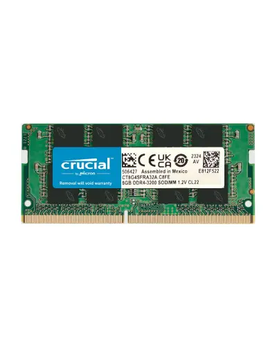 Оперативная память Crucial 8Gb DDR4-3200 PC4-25600 (CT8G4SFRA32A) SODIMM Non-ECC Small Outline