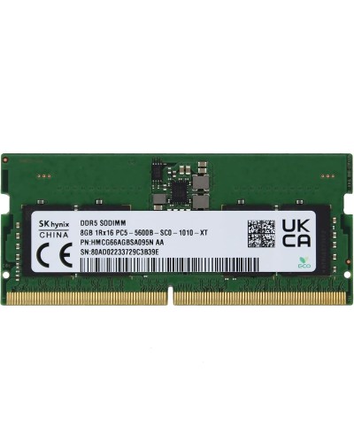 Оперативна пам'ять SK Hynix 8Gb DDR5-5600 PC5-44800 (HMCG66AGBSA095N) SODIMM Non-ECC Small Outline