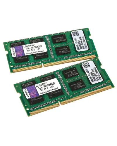 Оперативна пам'ять Kingston 8Gb (2x4Gb Kit) DDR3-1333 PC3-10600 (KTA-MB1333K2/8G) SODIMM Non-ECC Small Outline