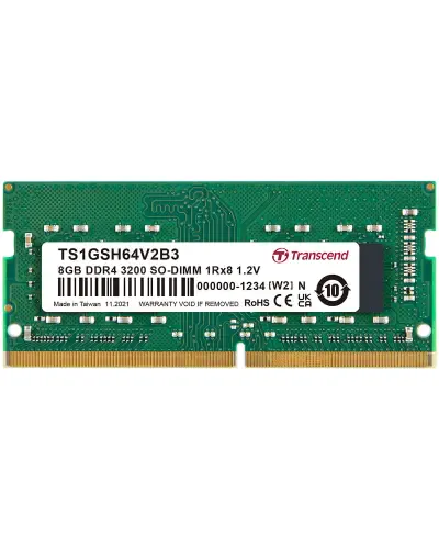 Оперативная память Transcend 8Gb DDR4-3200 PC4-25600 (TS1GSH64V2B3) SODIMM Non-ECC Small Outline